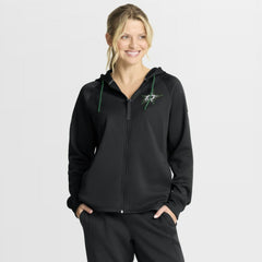 Dallas Stars Fanatics Women's Authentic Pro Rink Raglan Full-Zip Hoodie Black