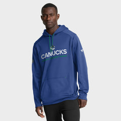 Vancouver Canucks Fanatics Authentic Pro Rink Hoodie Blue
