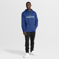 Vancouver Canucks Fanatics Authentic Pro Rink Hoodie Blue