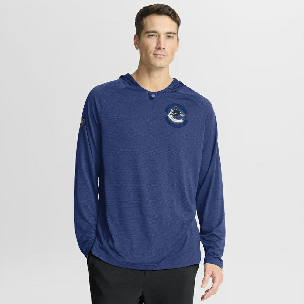 Vancouver Canucks Fanatics Authentic Pro Rink Hoodie Blue