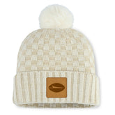 New York Jets Women's Nickel Cuffed Knit Hat with Pom - Natural cheap