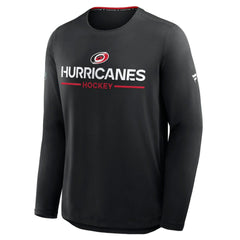Carolina Hurricanes Fanatics Authentic Pro Rink Tech Long Sleeve T-Shirt Black