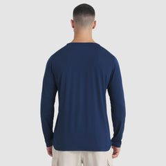 Montreal Canadiens Fanatics Authentic Pro Rink Tech Long Sleeve T-Shirt Navy