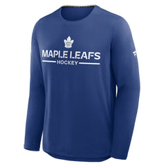 Toronto Maple Leafs Fanatics Authentic Pro Rink Tech Long Sleeve T-Shirt Blue