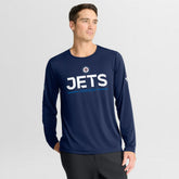 Winnipeg Jets Fanatics Authentic Pro Rink Tech Long Sleeve T-Shirt Navy