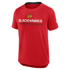 Chicago Blackhawks Fanatics Authentic Pro Rink Tech T-Shirt Red