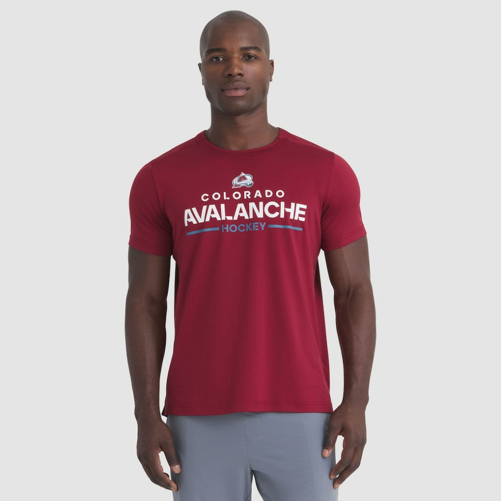 Colorado Avalanche Fanatics Authentic Pro Rink Tech T-Shirt Burgundy