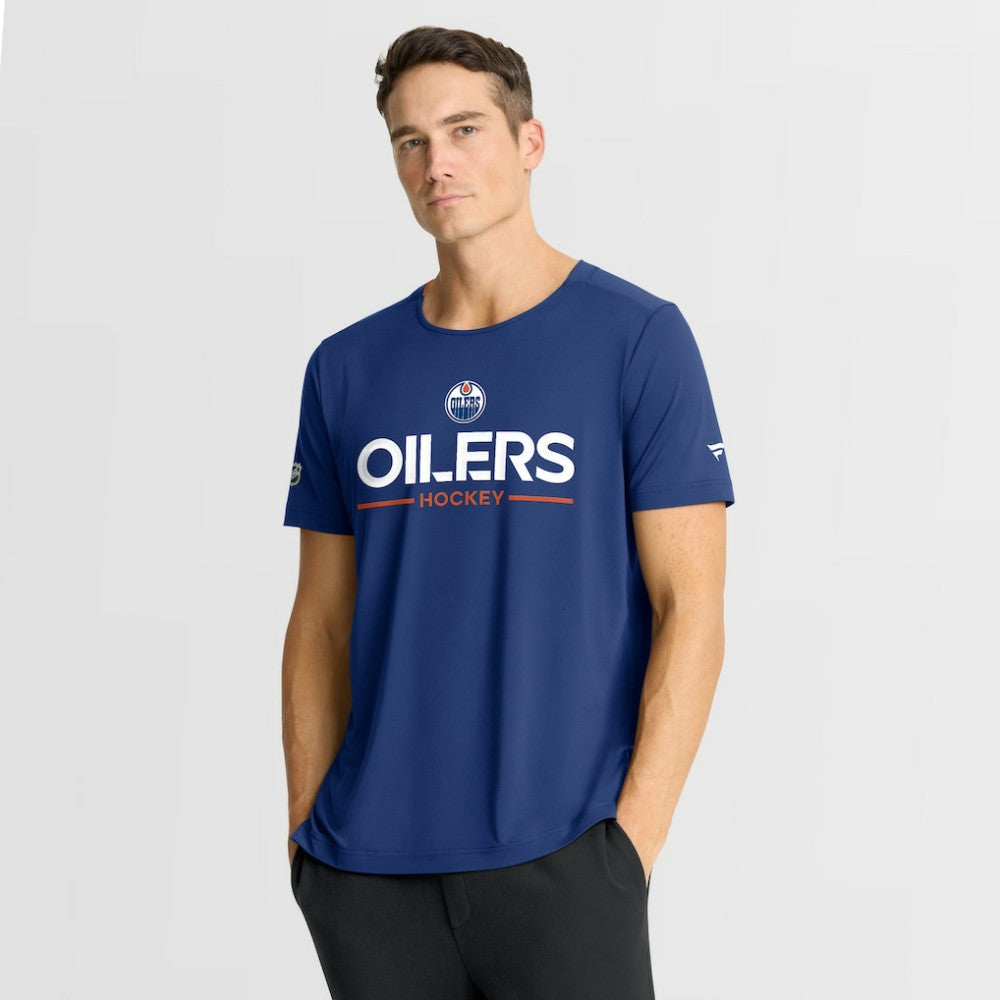Edmonton Oilers Fanatics Authentic Pro Rink Tech T-Shirt Royal