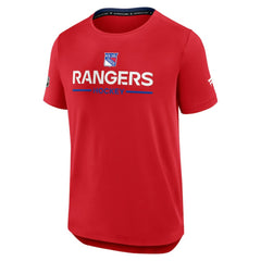 New York Rangers Fanatics Authentic Pro Rink Tech T-Shirt Red