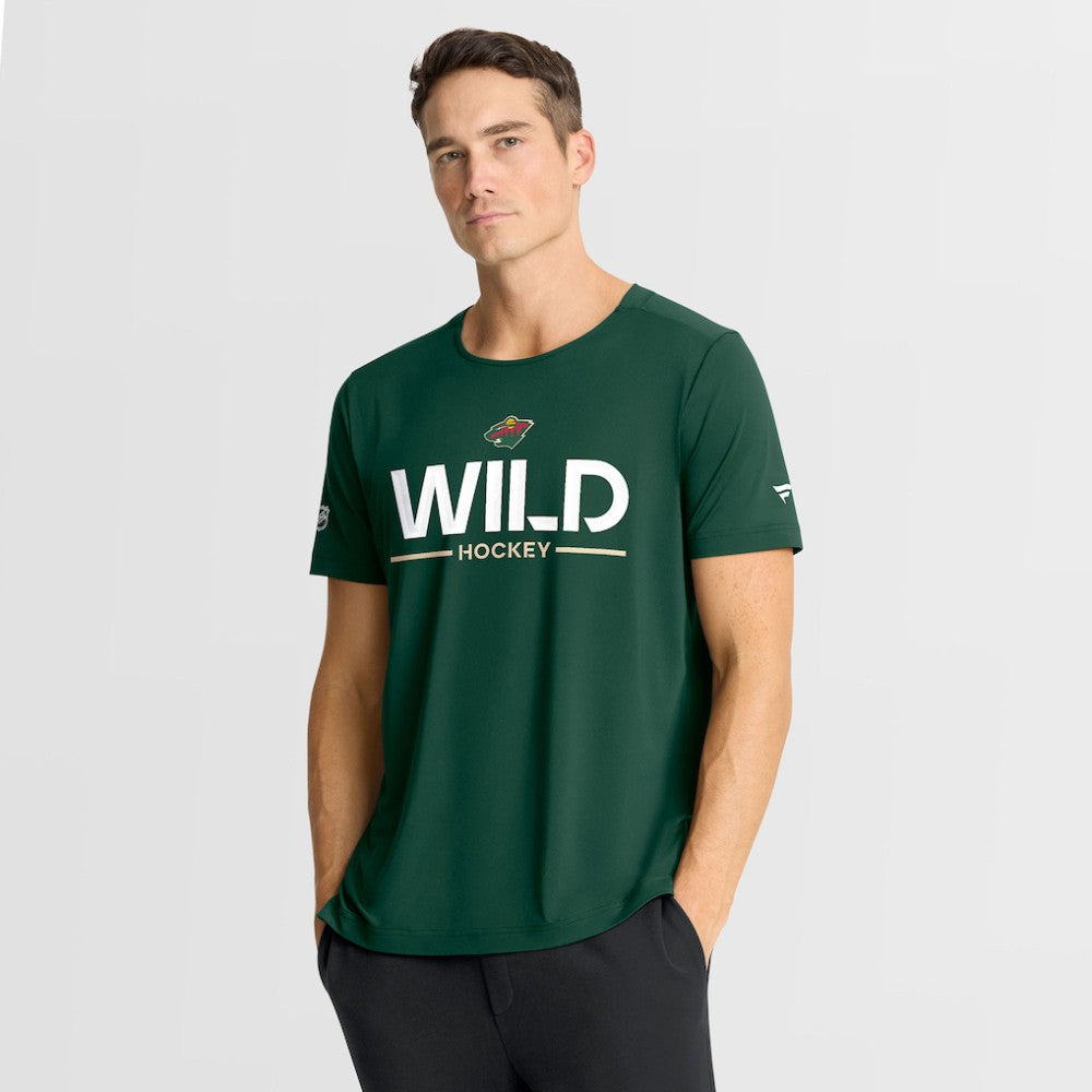 Minnesota Wild Fanatics Authentic Pro Rink Tech T-Shirt Green