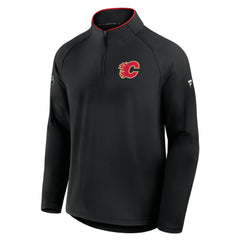 Calgary Flames Fanatics Authentic Pro Rink Training Quarter-Zip Pullover Black