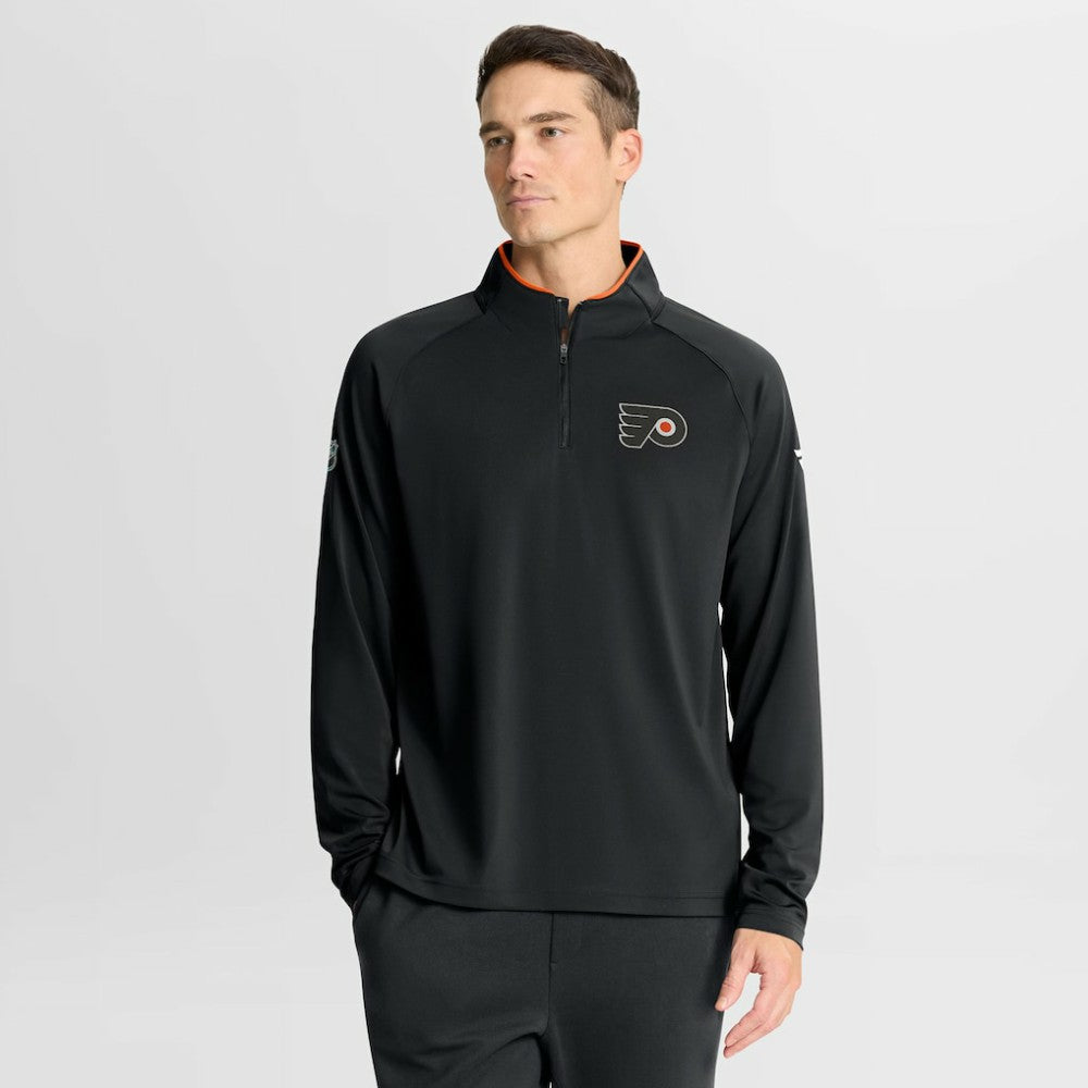 Philadelphia Flyers Fanatics Authentic Pro Rink Training Quarter-Zip Pullover Black