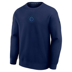 Winnipeg Jets Fanatics Authentic Pro Road Tri-Blend Sweatshirt Navy