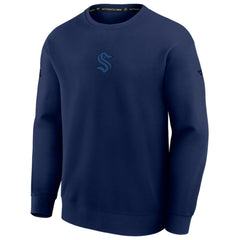 Seattle Kraken Fanatics Authentic Pro Road Tri-Blend Sweatshirt Deep Sea Blue