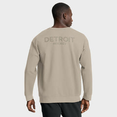 Detroit Red Wings Fanatics Authentic Pro Road Tri-Blend Sweatshirt Tan
