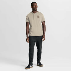 Vegas Golden Knights Fanatics Authentic Pro Road Short Sleeve Hoodie Tan