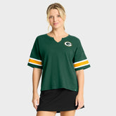 Green Bay Packers Women's Redzone Curl Route T-Shirt - Green discount