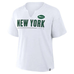 New York Jets Women's Redzone Slub Boxy T-Shirt - White sale
