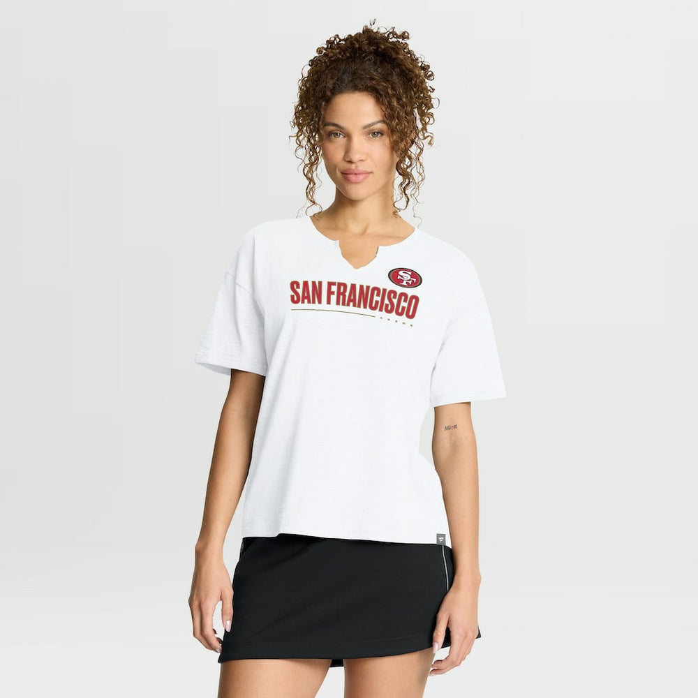 San Francisco 49ers Women's Redzone Slub Boxy T-Shirt - White online