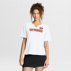 San Francisco 49ers Women's Redzone Slub Boxy T-Shirt - White online