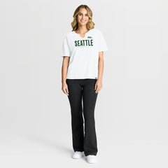 Seattle Seahawks Women's Redzone Slub Boxy T-Shirt - White sale
