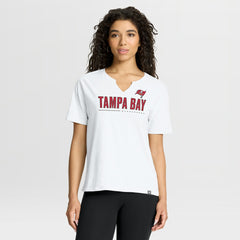 Tampa Bay Buccaneers Women's Redzone Slub Boxy T-Shirt - White cheap