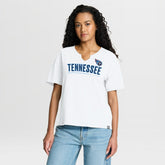 Tennessee Titans Women's Redzone Slub Boxy T-Shirt - White on sale