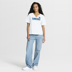 Tennessee Titans Women's Redzone Slub Boxy T-Shirt - White on sale
