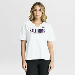 Baltimore Ravens Women's Redzone Slub Boxy T-Shirt - White on sale