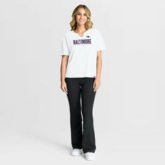Baltimore Ravens Women's Redzone Slub Boxy T-Shirt - White on sale