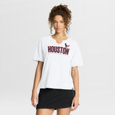 Houston Texans Women's Redzone Slub Boxy T-Shirt - White outlet