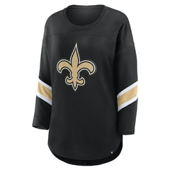 New Orleans Saints Women's Redzone 3/4-Sleeve T-Shirt - Black on sale
