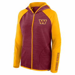 Washington Commanders Women's Redzone End Around Pass Raglan Full-Zip Hoodie - Burgundy/Gold outlet