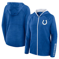 Indianapolis Colts Women's Redzone End Around Pass Raglan Full-Zip Hoodie - Royal discount