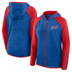 Buffalo Bills Women's Redzone End Around Pass Raglan Full-Zip Hoodie - Royal/Red cheap