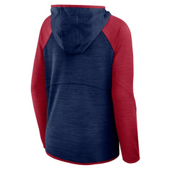 Houston Texans Women's Redzone End Around Pass Raglan Full-Zip Hoodie - Navy/Red on sale