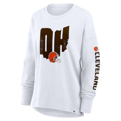 Cleveland Browns Women's Hometown Legacy Long Sleeve T-Shirt - White online