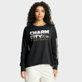 Baltimore Ravens Women's Hometown Legacy Long Sleeve T-Shirt - Black on sale