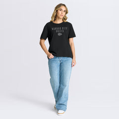 Kansas City Chiefs Women's Blackout Kneel Down Legacy T-Shirt - Black online