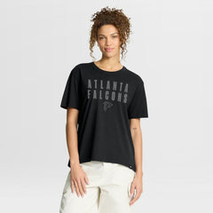 Atlanta Falcons Women's Blackout Kneel Down Legacy T-Shirt - Black discount