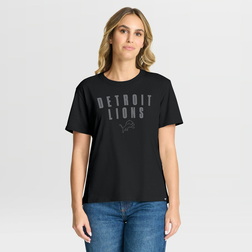 Detroit Lions Women's Blackout Kneel Down Legacy T-Shirt - Black for sale