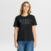 Detroit Lions Women's Blackout Kneel Down Legacy T-Shirt - Black for sale