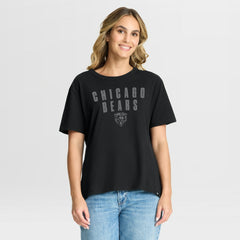 Chicago Bears Women's Blackout Kneel Down Legacy T-Shirt - Black online
