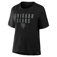 Chicago Bears Women's Blackout Kneel Down Legacy T-Shirt - Black online
