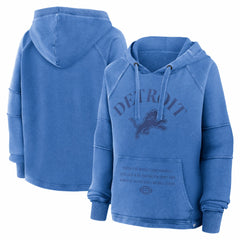 Detroit Lions Women's Oversized Raglan Gridiron Hoodie - Blue outlet