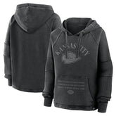 Kansas City Chiefs Women's Oversized Raglan Gridiron Hoodie - Black discount