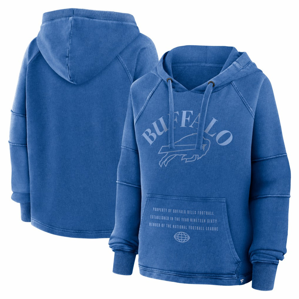 Buffalo Bills Women's Oversized Raglan Gridiron Hoodie - Royal on sale