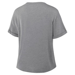 Detroit Lions Women's Pennant Wave Tribute Tri-Blend Boxy T-Shirt - Heather Gray for sale