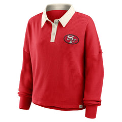 San Francisco 49ers Women's Oversized Hometown Premium Thermal Long Sleeve Shirt - Scarlet for sale