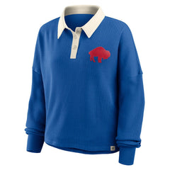 Buffalo Bills Women's Oversized Hometown Premium Thermal Long Sleeve Shirt - Royal sale